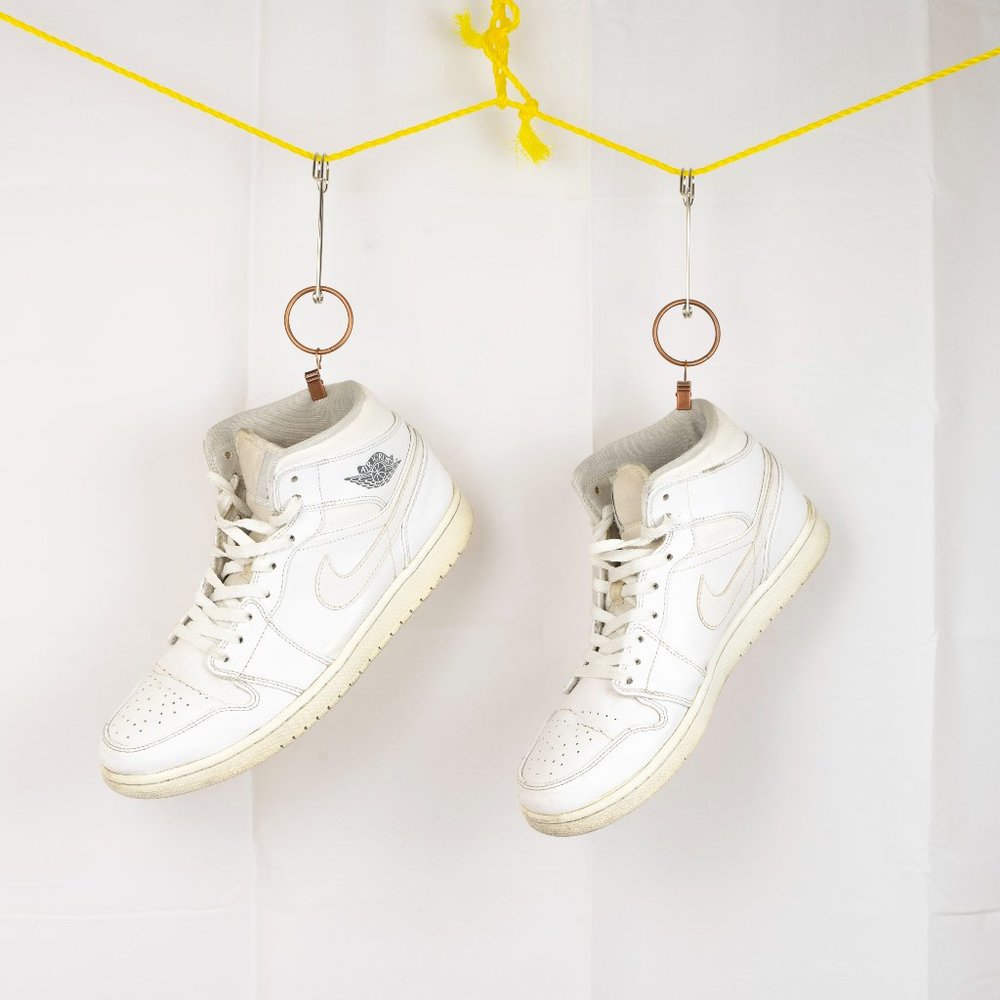 Air Jordan Triple White Worn In